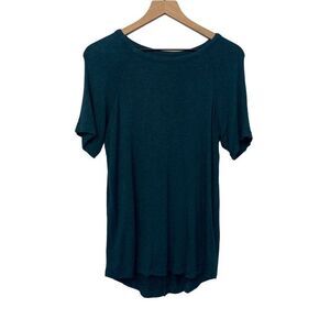 Lou & Grey Small Turquoise Short Sleeve Soft Lightweight Sweatshirt Blue Green